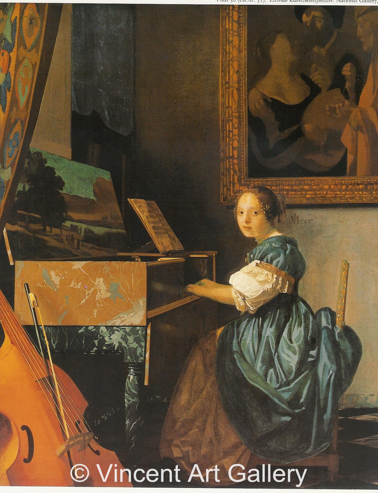 A1829, VERMEER, part of Lady seated at a Virginal